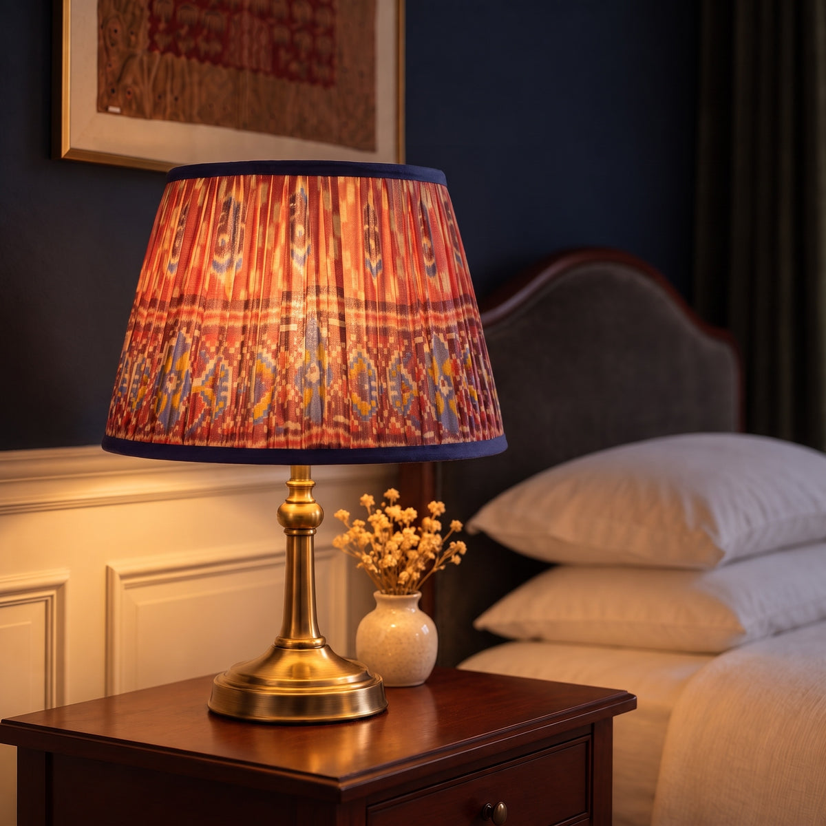 Garden Drift Luxury Handmade Pleated Cotton UNO Lampshade