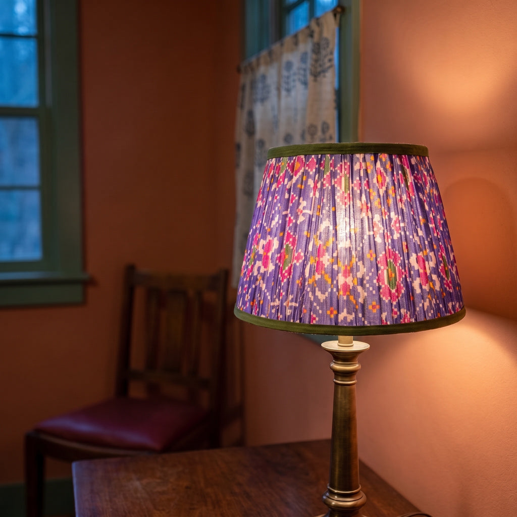 Maple Whisper Luxury Handmade Pleated Cotton UNO Lampshade