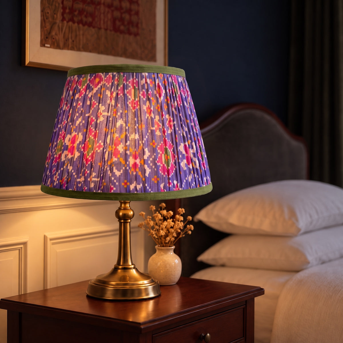 Maple Whisper Luxury Handmade Pleated Cotton UNO Lampshade