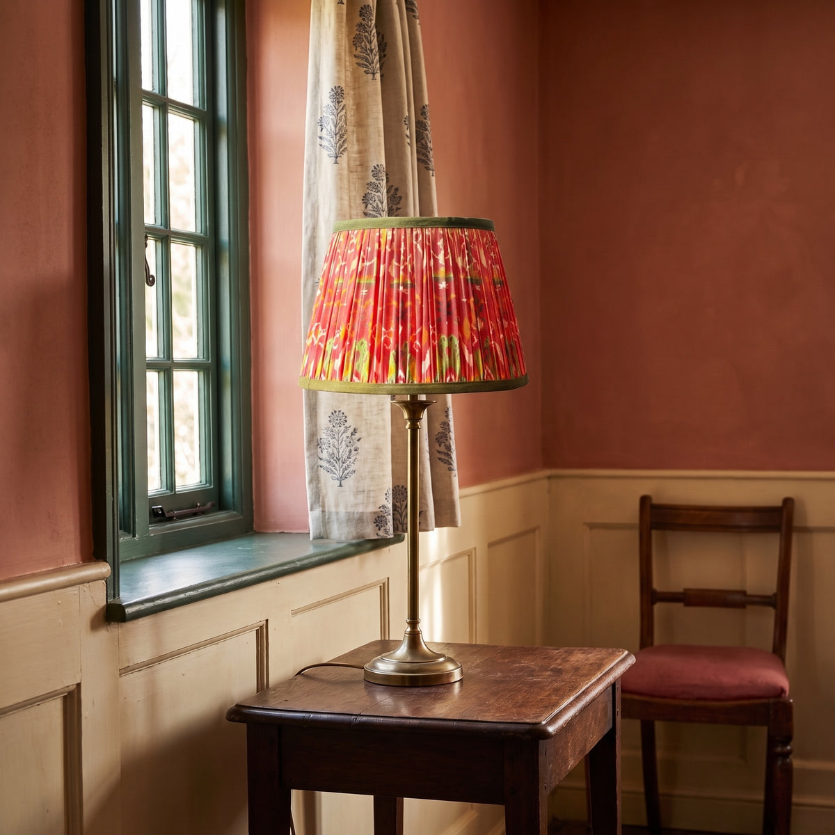 Quiet Grove Luxury Handmade Pleated Cotton UNO Lampshade