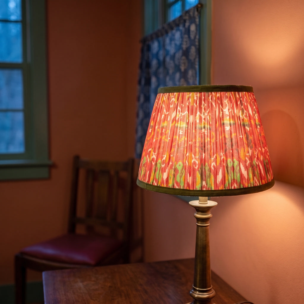 Quiet Grove Luxury Handmade Pleated Cotton UNO Lampshade