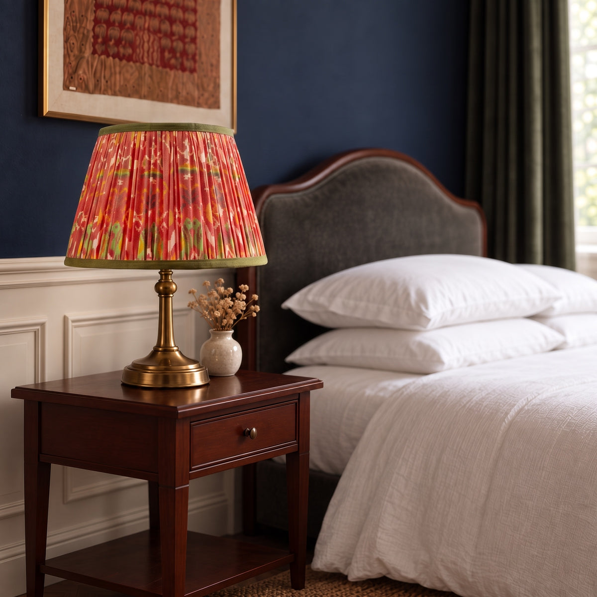 Quiet Grove Luxury Handmade Pleated Cotton UNO Lampshade