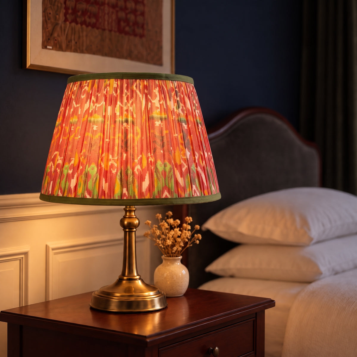 Quiet Grove Luxury Handmade Pleated Cotton UNO Lampshade