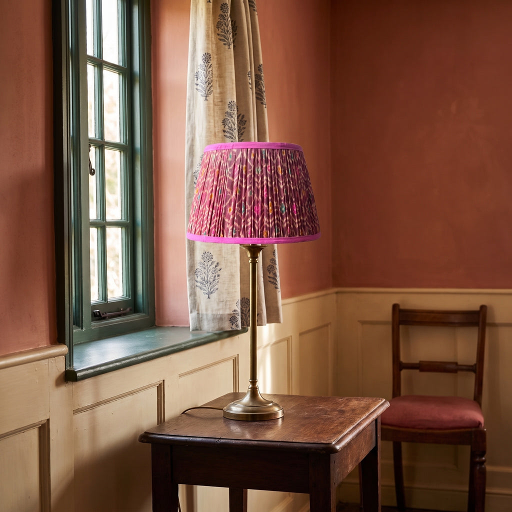 Lotus Drift Luxury Handmade Pleated Cotton UNO Lampshade