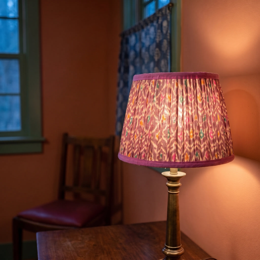 Lotus Drift Luxury Handmade Pleated Cotton UNO Lampshade