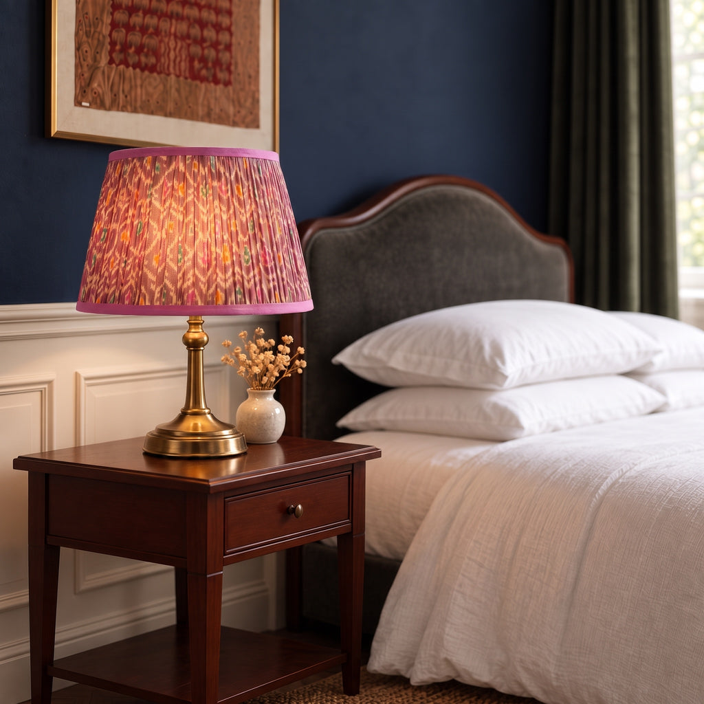 Lotus Drift Luxury Handmade Pleated Cotton UNO Lampshade