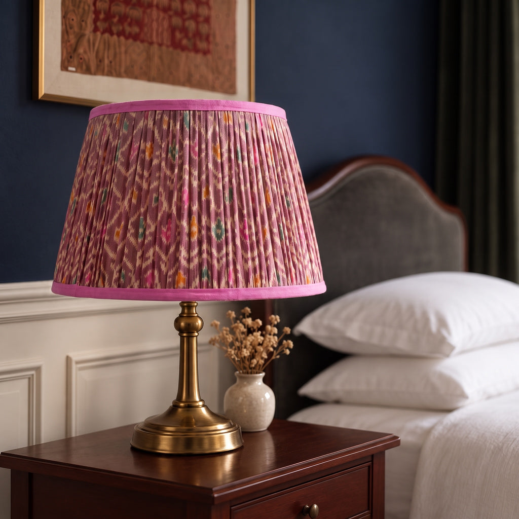 Lotus Drift Luxury Handmade Pleated Cotton UNO Lampshade