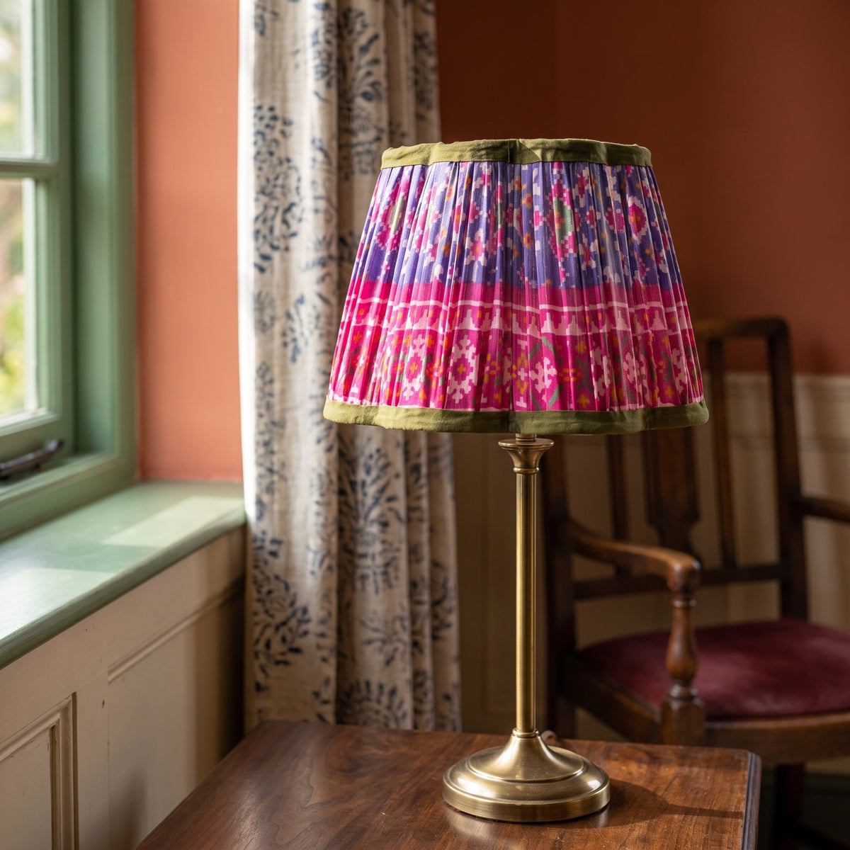 Lakeside Drift Luxury Handmade Pleated Cotton UNO Lampshade
