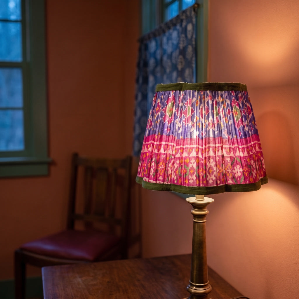 Lakeside Drift Luxury Handmade Pleated Cotton UNO Lampshade