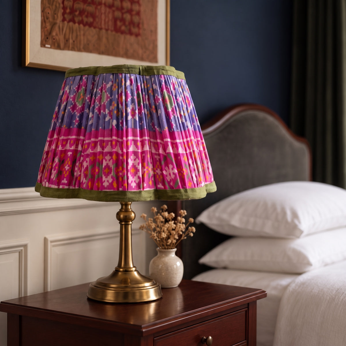 Lakeside Drift Luxury Handmade Pleated Cotton UNO Lampshade