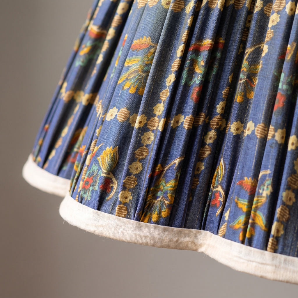 Petal Meadow Luxury Handmade Pleated Cotton UNO Lampshade