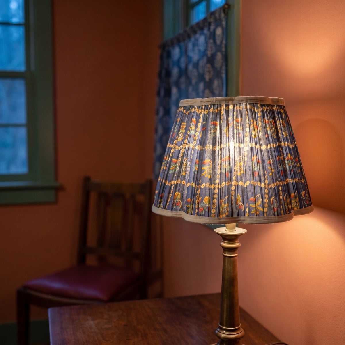 Petal Meadow Luxury Handmade Pleated Cotton UNO Lampshade