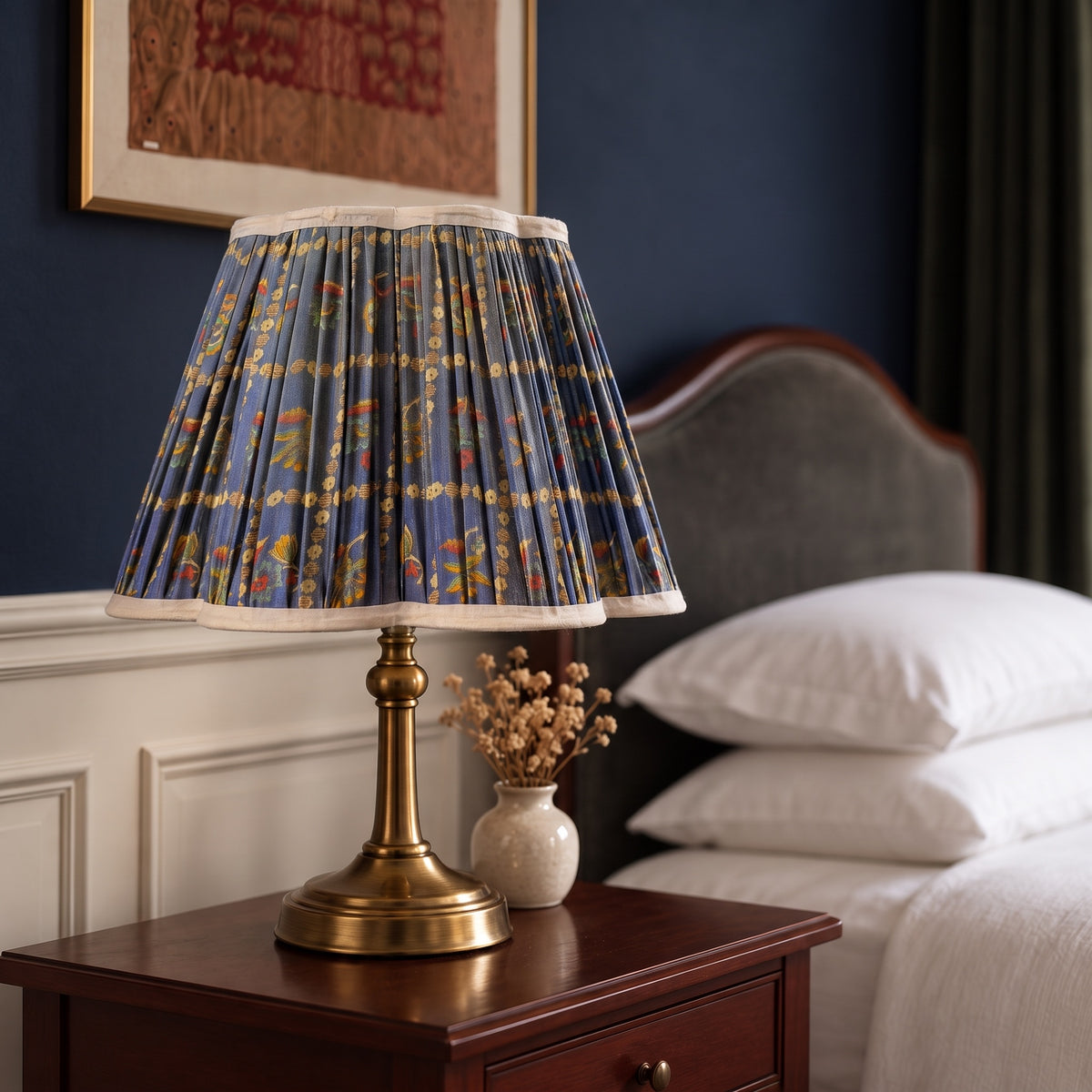 Petal Meadow Luxury Handmade Pleated Cotton UNO Lampshade