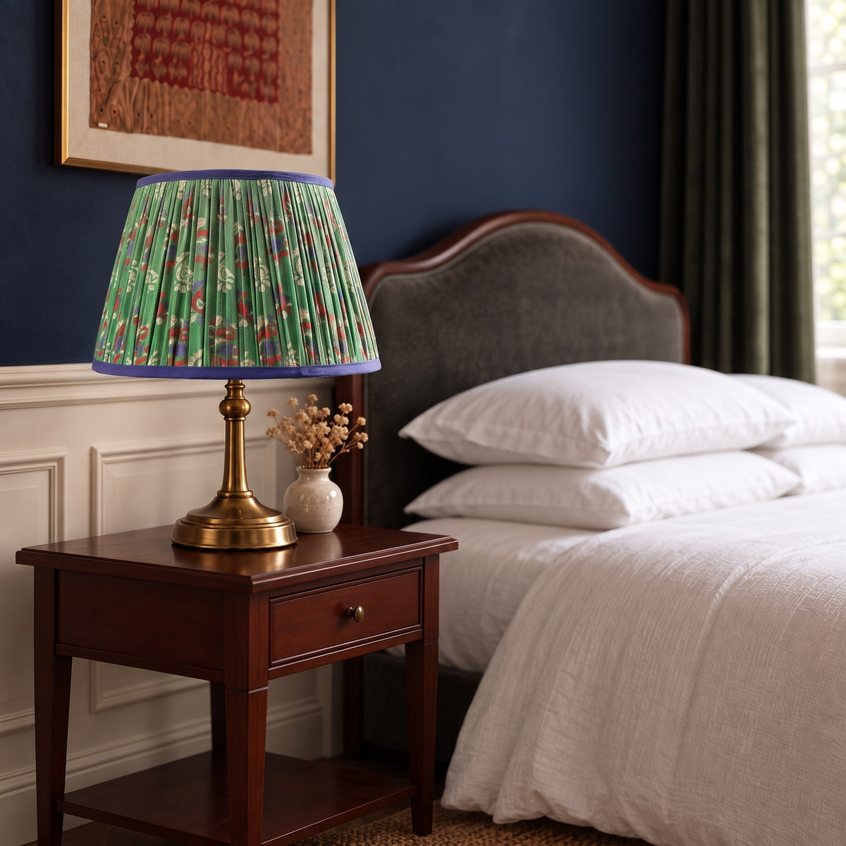 Sylvan Meadow Luxury Handmade Pleated Cotton UNO Lampshade