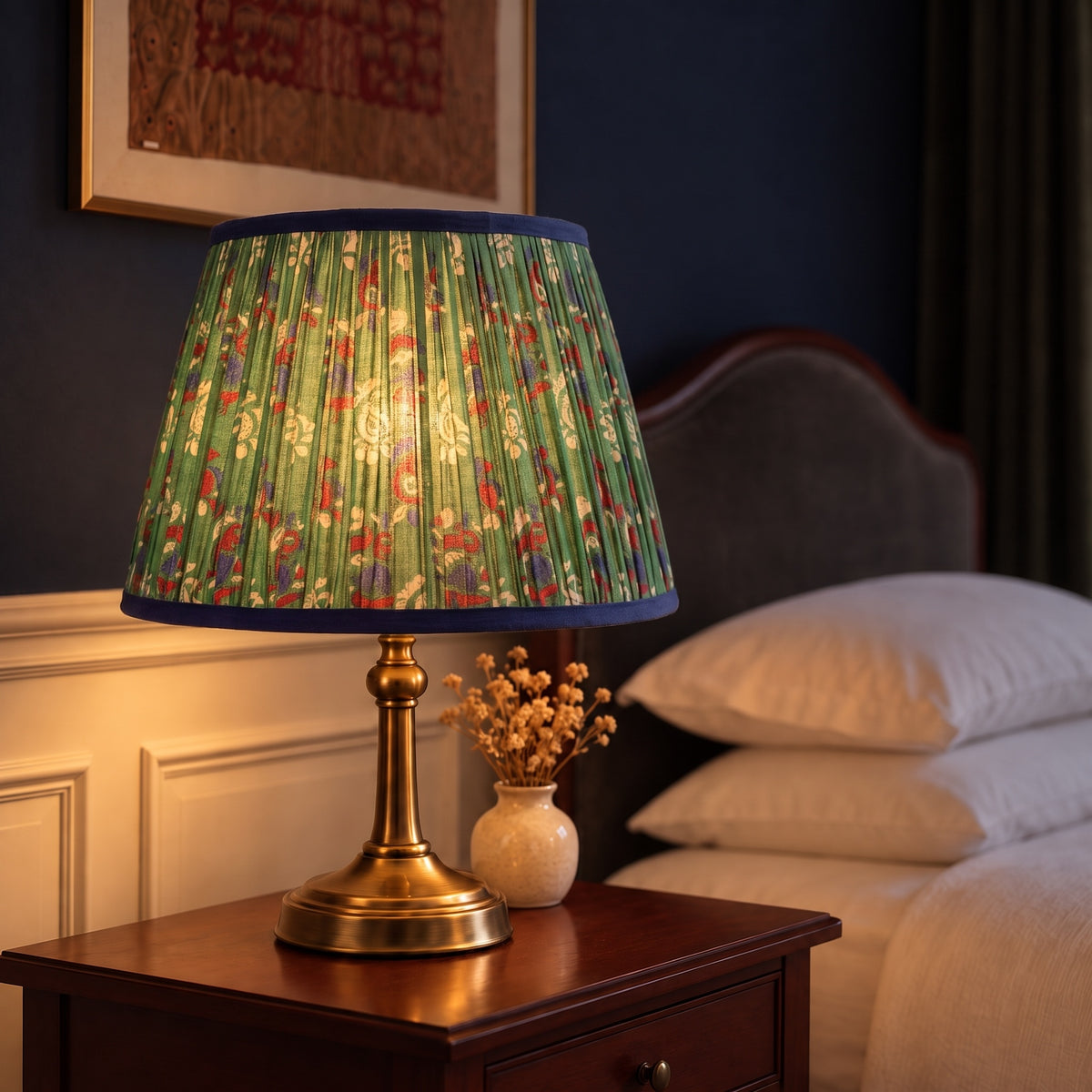 Sylvan Meadow Luxury Handmade Pleated Cotton UNO Lampshade