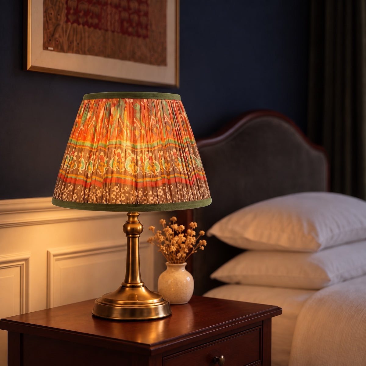 Cedar Path Luxury Handmade Pleated Cotton UNO Lampshade