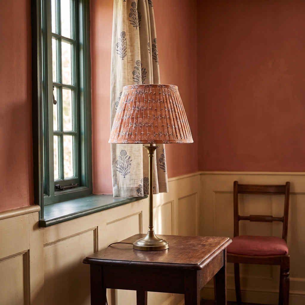 Prairie Bloom Luxury Handmade Pleated Cotton UNO Lampshade