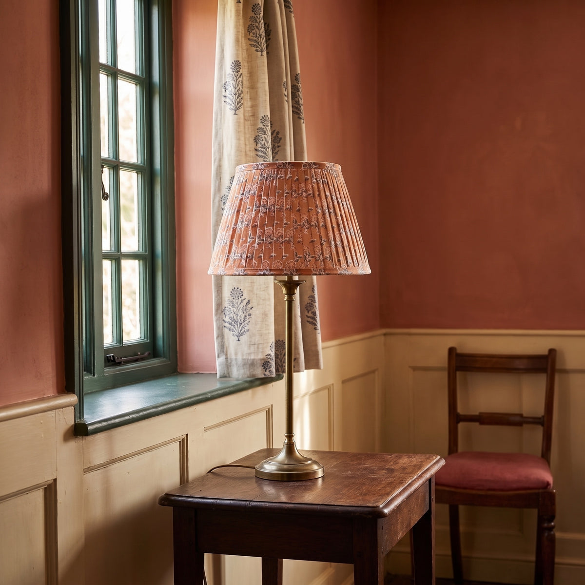 Prairie Bloom Luxury Handmade Pleated Cotton UNO Lampshade
