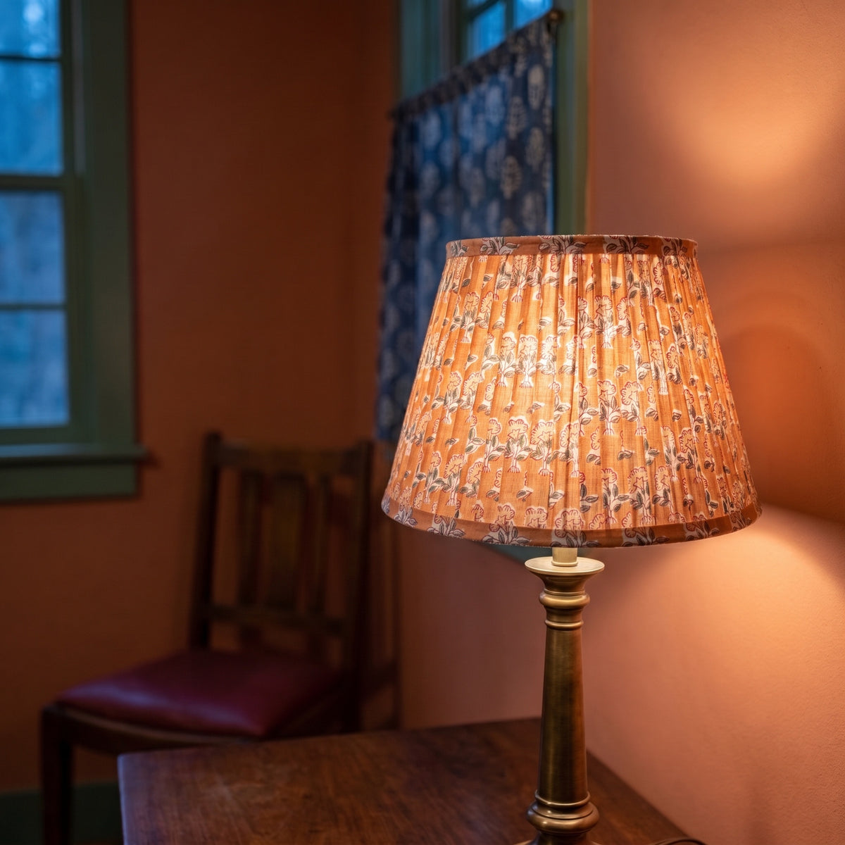 Prairie Bloom Luxury Handmade Pleated Cotton UNO Lampshade