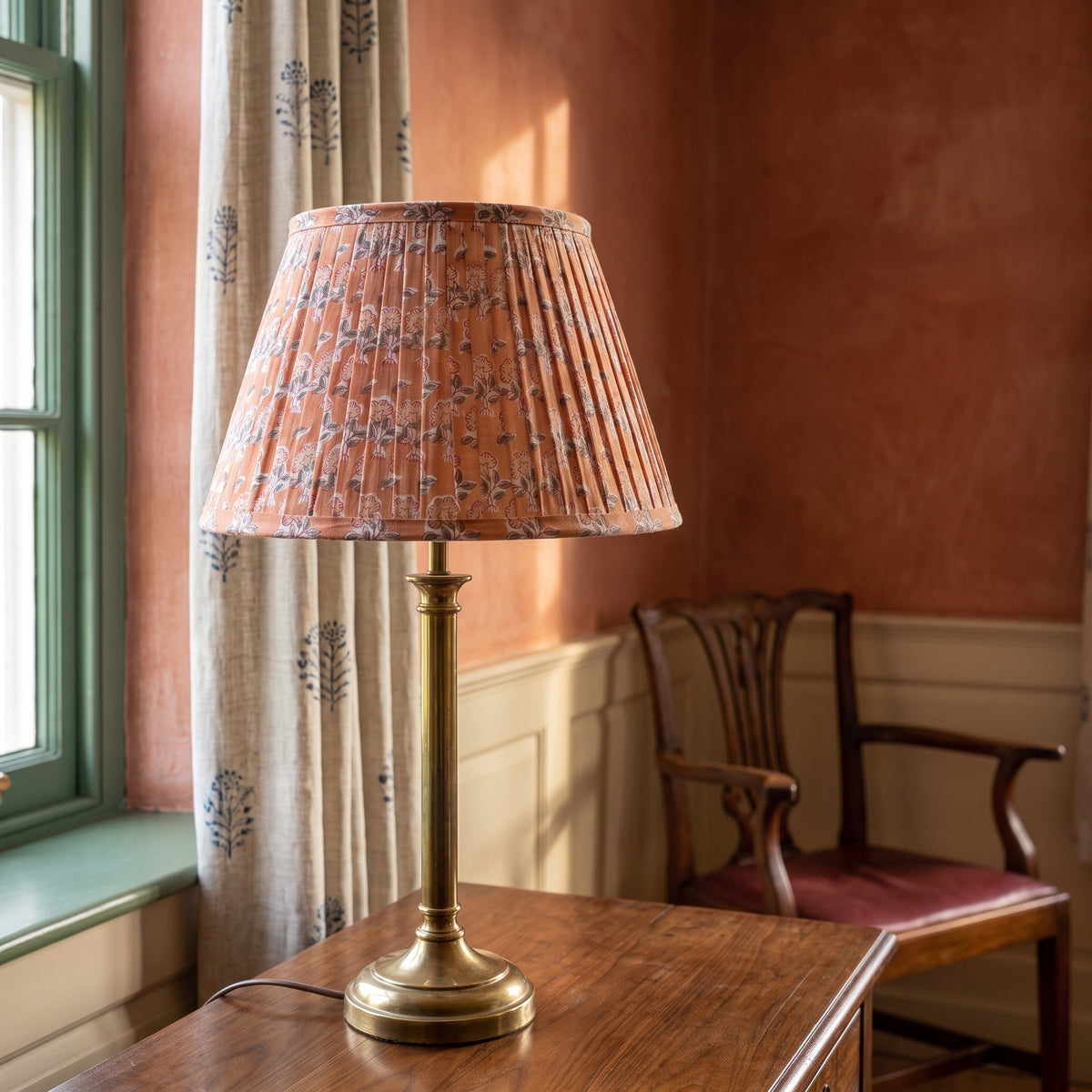Prairie Bloom Luxury Handmade Pleated Cotton UNO Lampshade