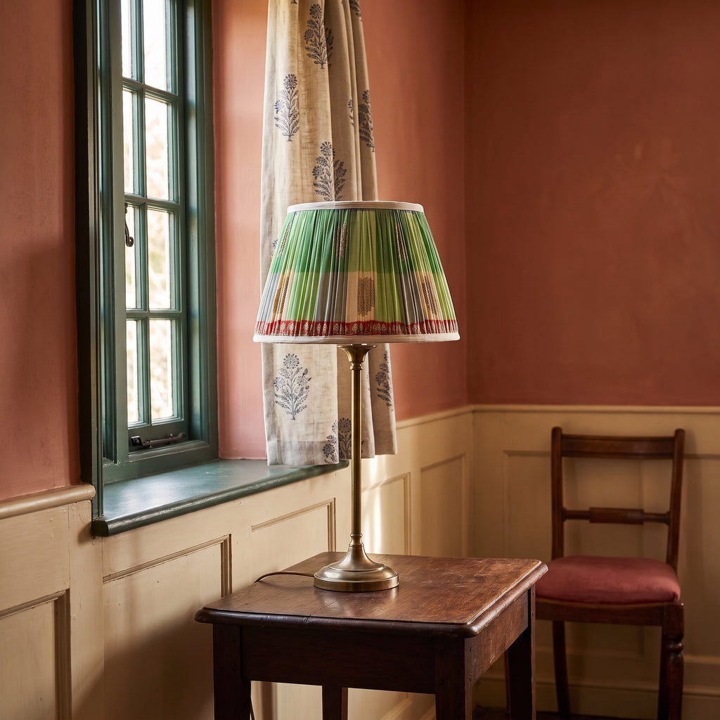 Twilight Meadow Luxury Handmade Pleated Cotton UNO Lampshade