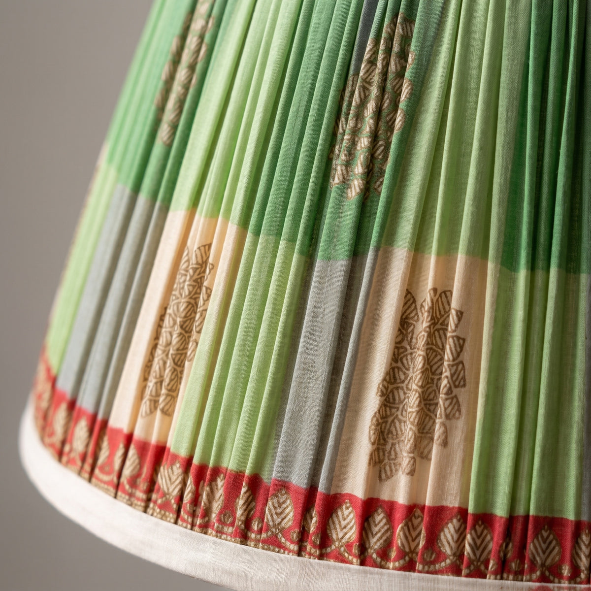 Twilight Meadow Luxury Handmade Pleated Cotton UNO Lampshade