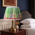 Twilight Meadow Luxury Handmade Pleated Cotton UNO Lampshade
