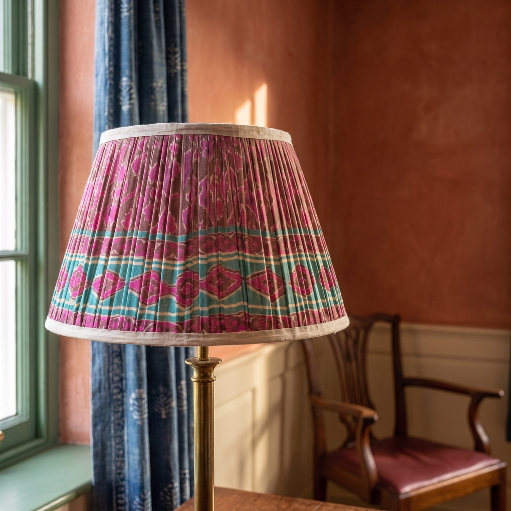 River Stone Luxury Handmade Pleated Cotton UNO Lampshade