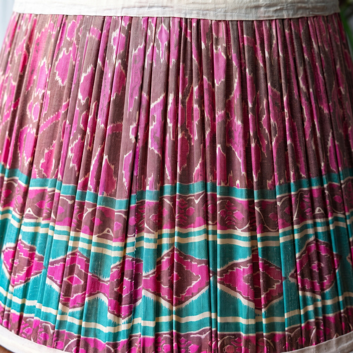 River Stone Luxury Handmade Pleated Cotton UNO Lampshade