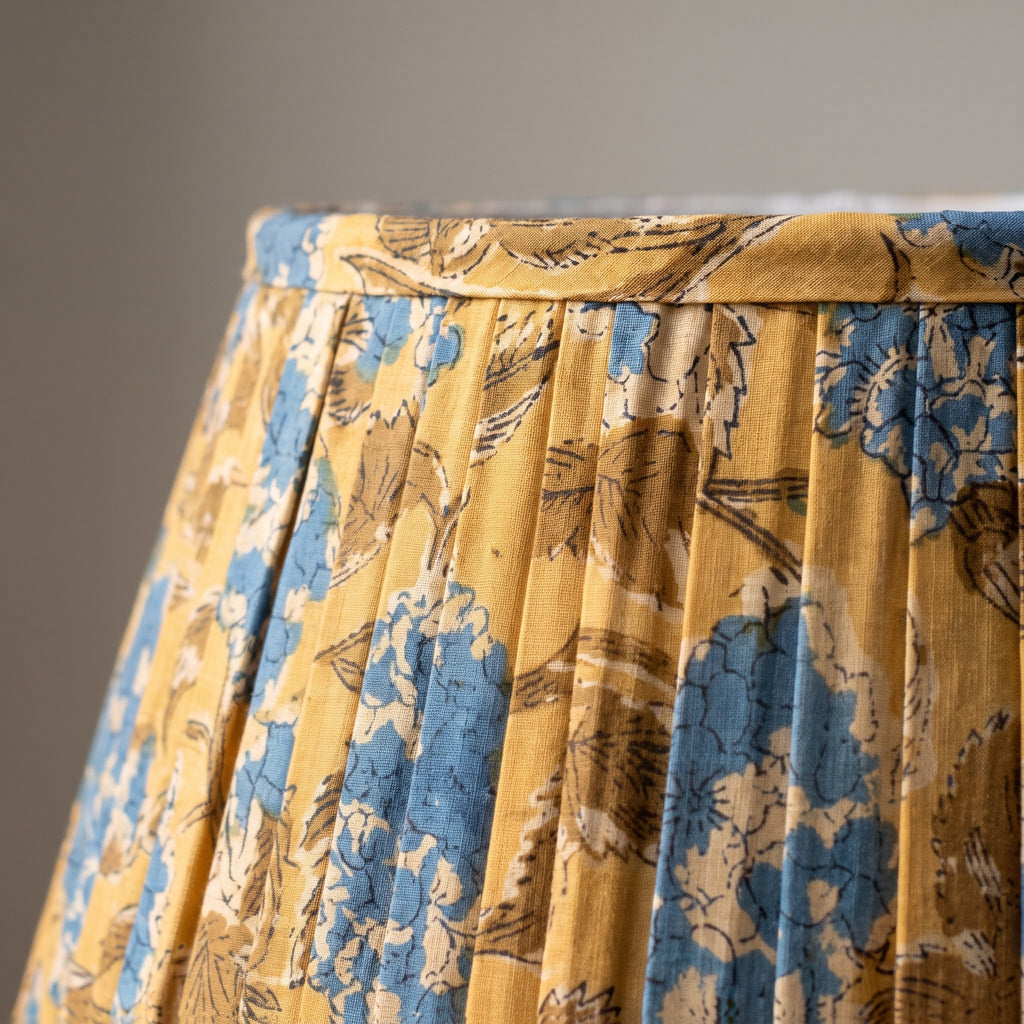 Orchard Song Luxury Handmade Pleated Cotton UNO Lampshade