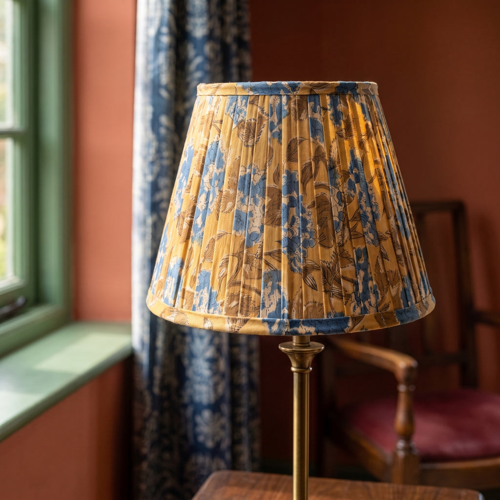 Orchard Song Luxury Handmade Pleated Cotton UNO Lampshade