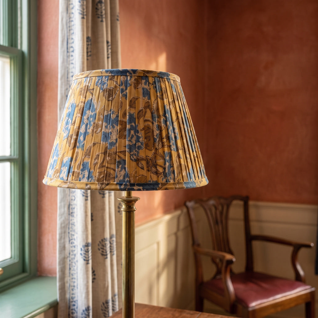 Orchard Song Luxury Handmade Pleated Cotton UNO Lampshade