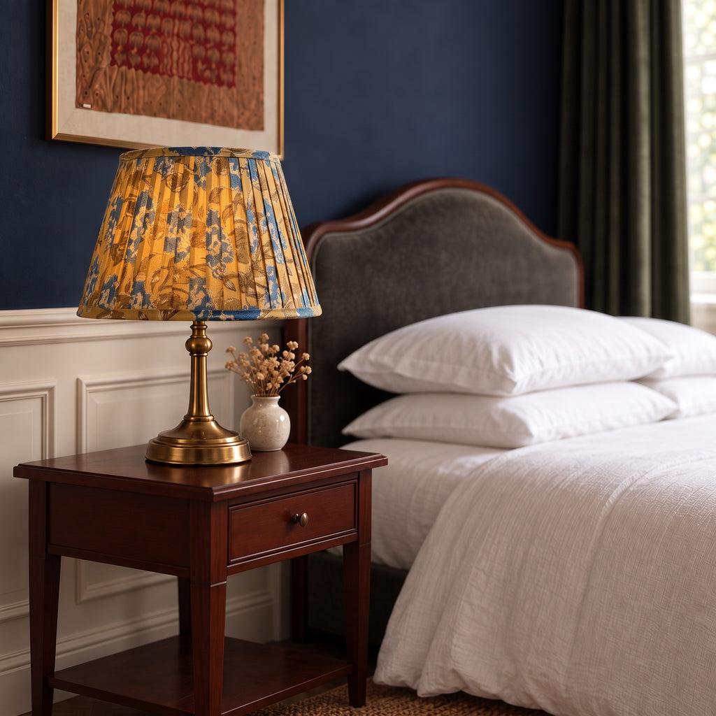 Orchard Song Luxury Handmade Pleated Cotton UNO Lampshade