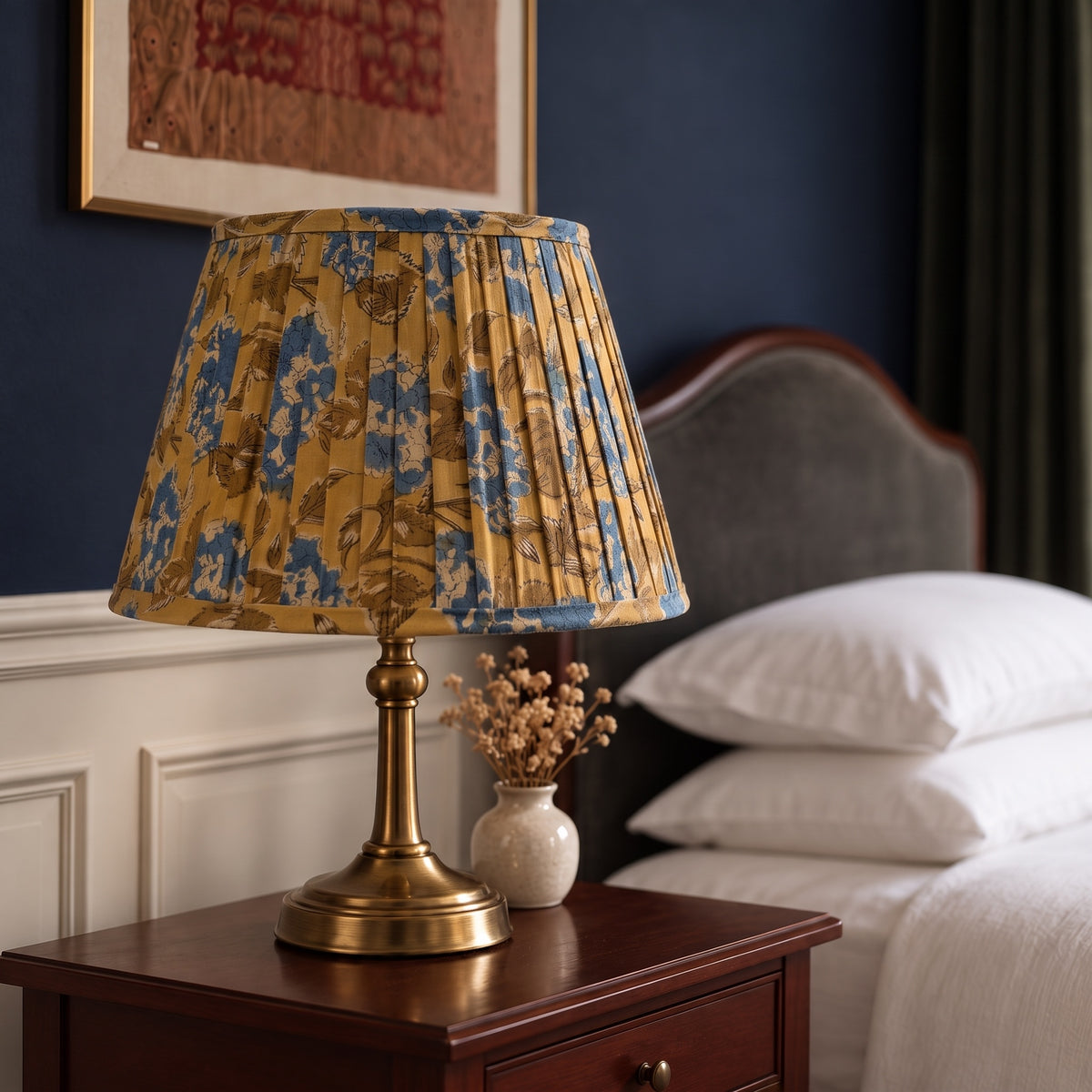 Orchard Song Luxury Handmade Pleated Cotton UNO Lampshade