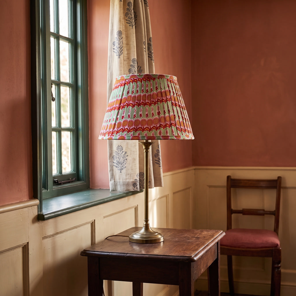 Forest Trail Luxury Handmade Pleated Cotton UNO Lampshade