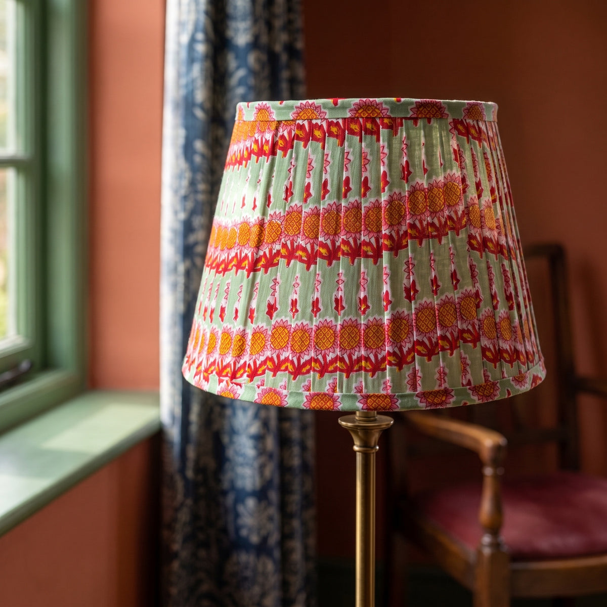 Forest Trail Luxury Handmade Pleated Cotton UNO Lampshade