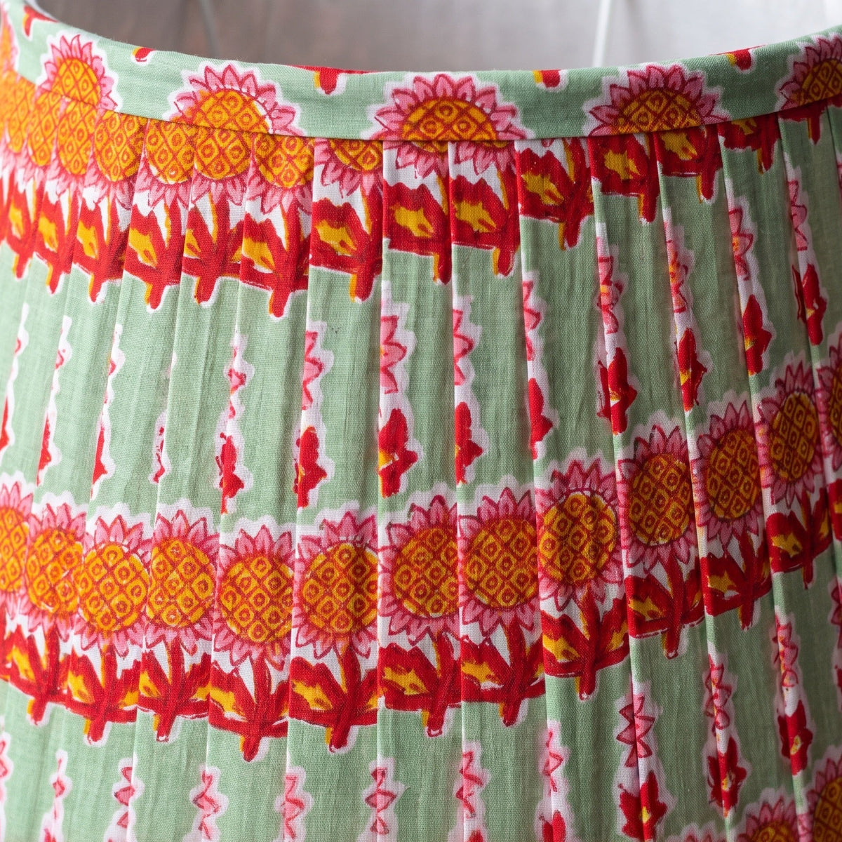 Forest Trail Luxury Handmade Pleated Cotton UNO Lampshade