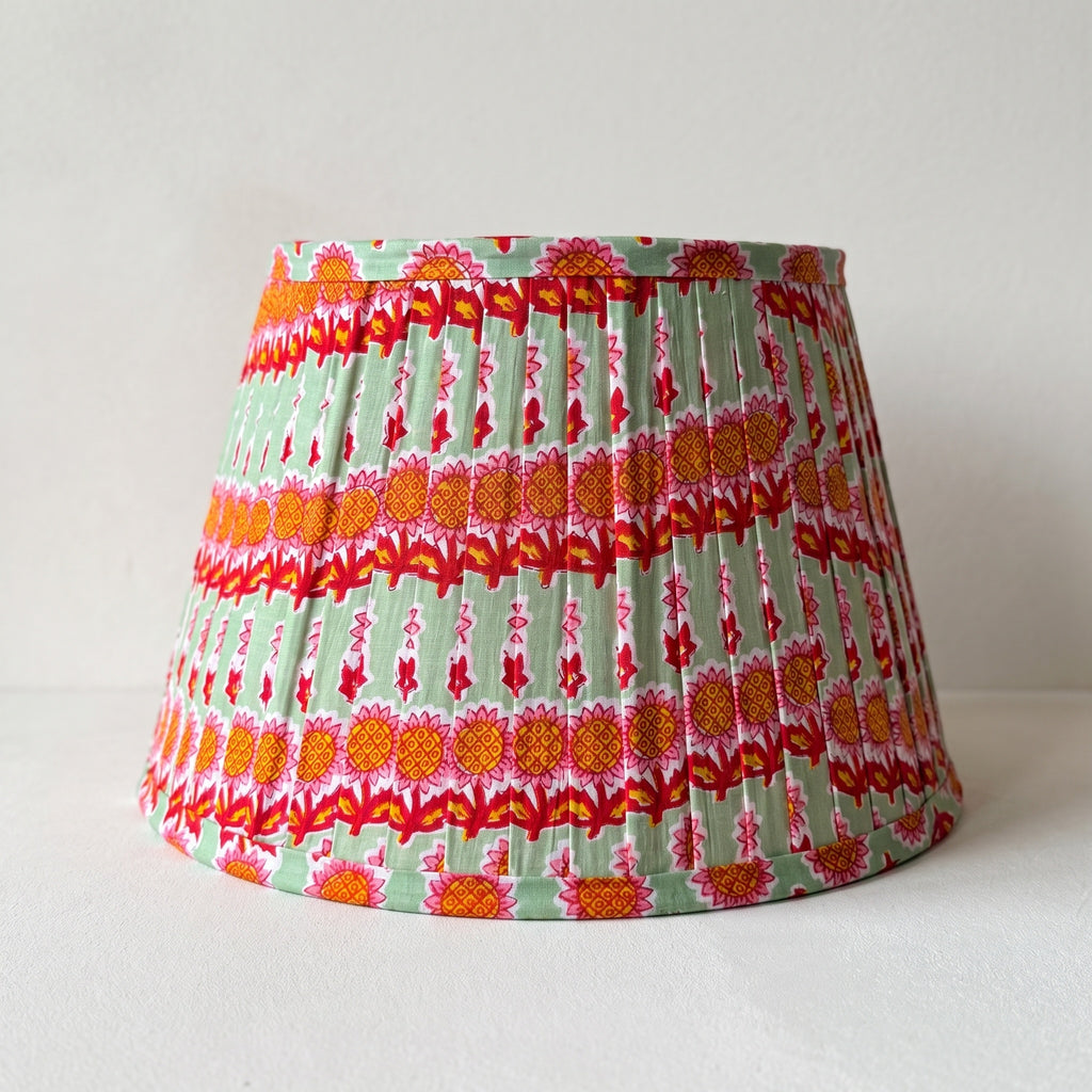 Forest Trail Luxury Handmade Pleated Cotton UNO Lampshade