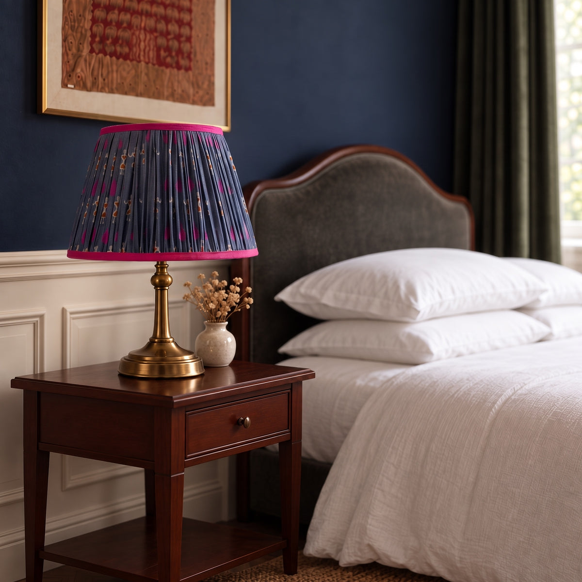 Whisper Meadow Luxury Handmade Pleated Cotton UNO Lampshade