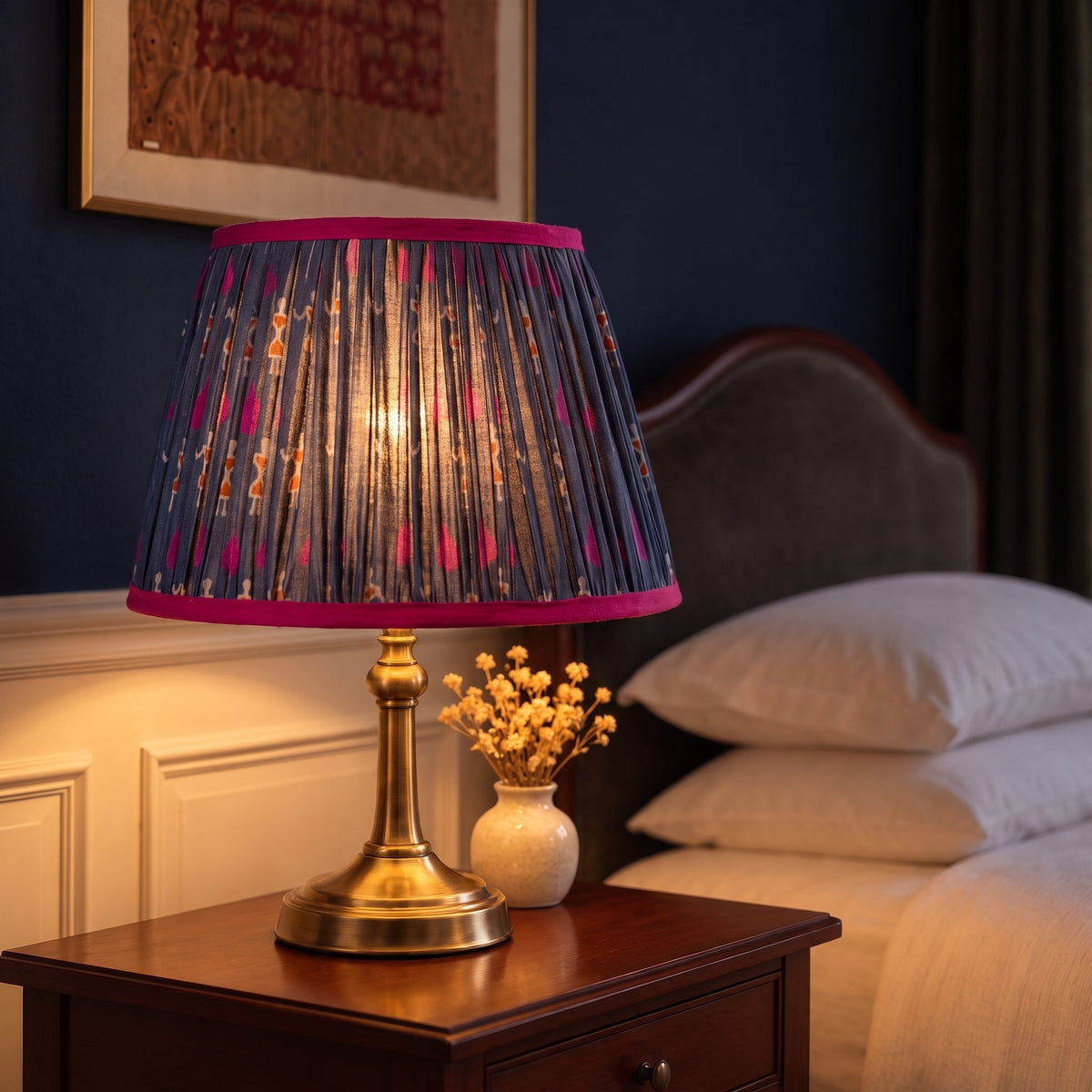 Whisper Meadow Luxury Handmade Pleated Cotton UNO Lampshade