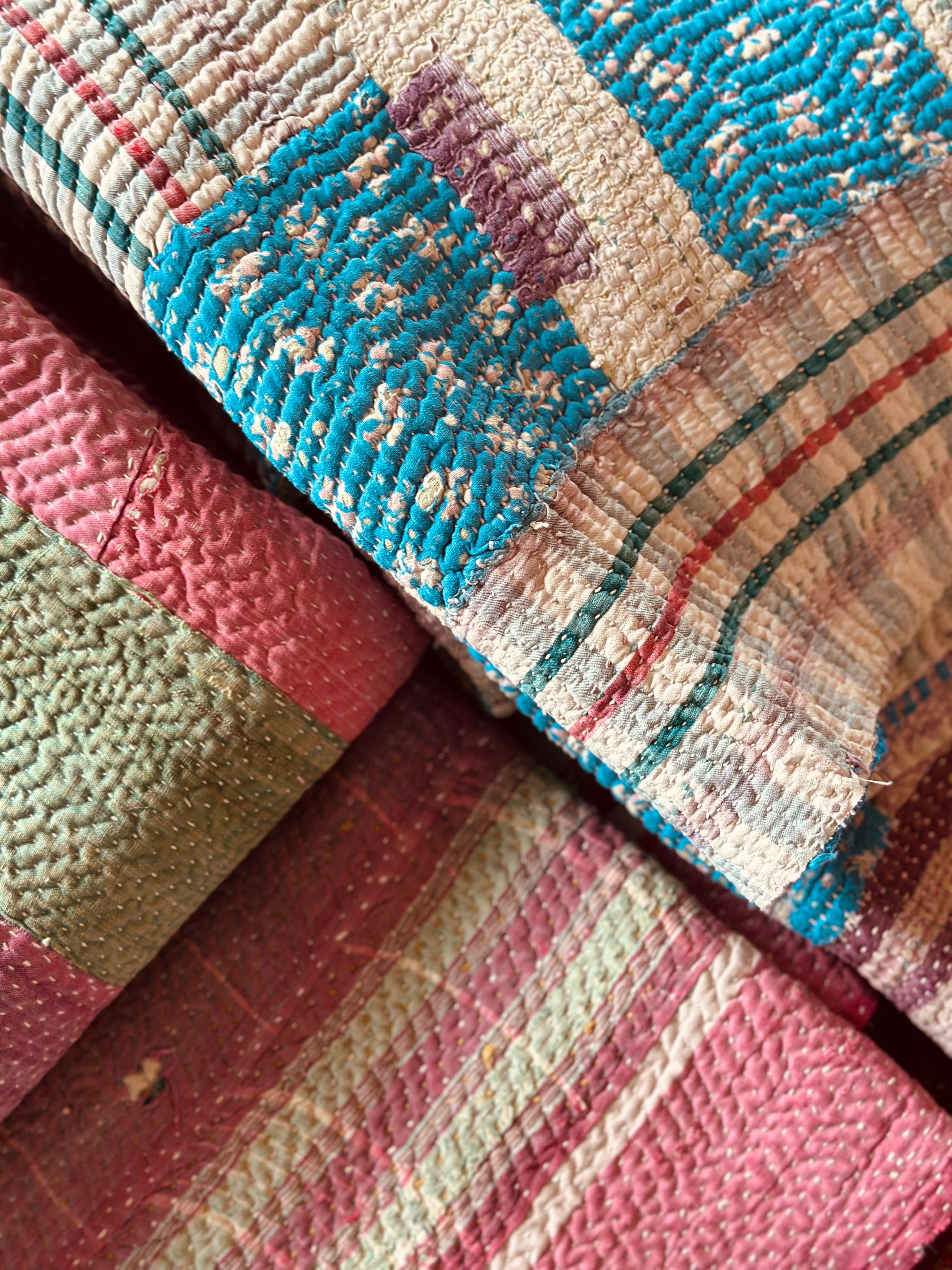 Desert Indigo Handmade Vintage Bagru Throw