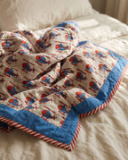 Merveilles volantes - Couverture artisanale pour bébé 100 % coton faite à la main