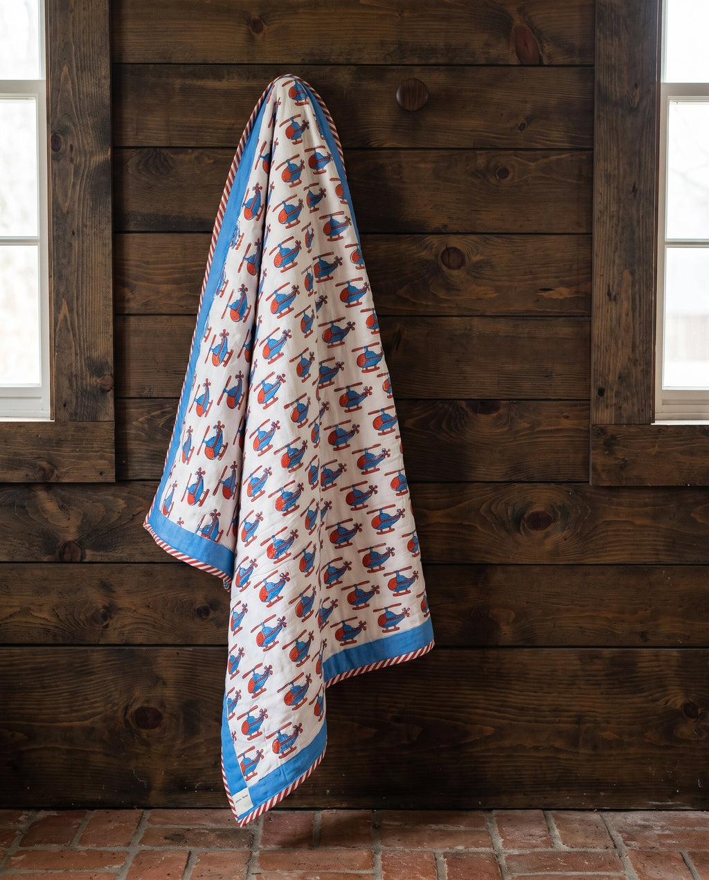 Merveilles volantes - Couverture artisanale pour bébé 100 % coton faite à la main