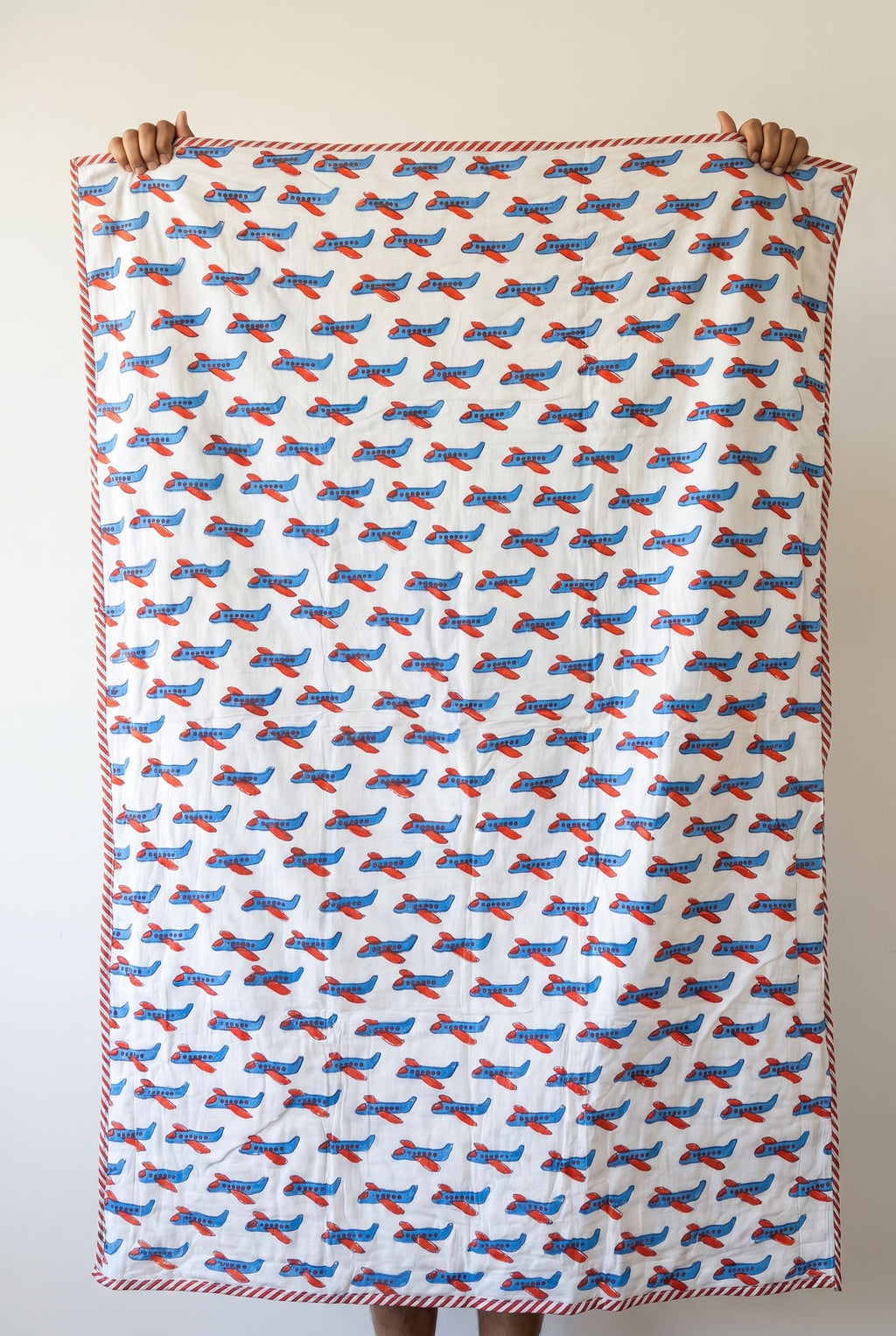 Merveilles volantes - Couverture artisanale pour bébé 100 % coton faite à la main