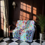 Quiet Passage Luxury Vintage Suzani Kantha Throw