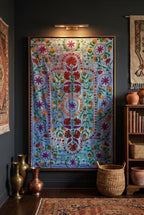 Quiet Passage Luxury Vintage Suzani Kantha Throw