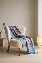 Quiet Passage Luxury Vintage Suzani Kantha Throw