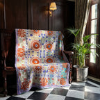 Meadow Tide Luxury Vintage Suzani Kantha Throw
