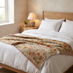 Soft Whisper Luxury Vintage Suzani Kantha Throw