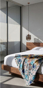 Heirloom Verse Luxury Vintage Suzani Kantha Throw